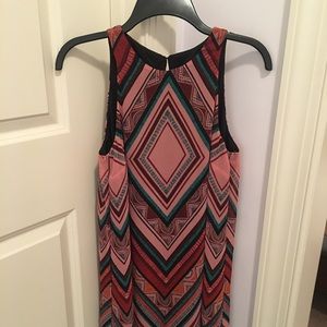 Multi pattern tank dress